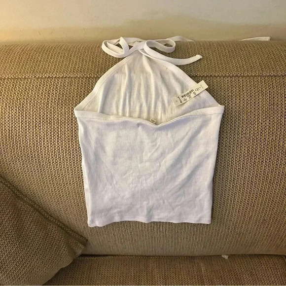 Madewell White Halter Neck Women's Top size XS NWT - Picture 2 of 4